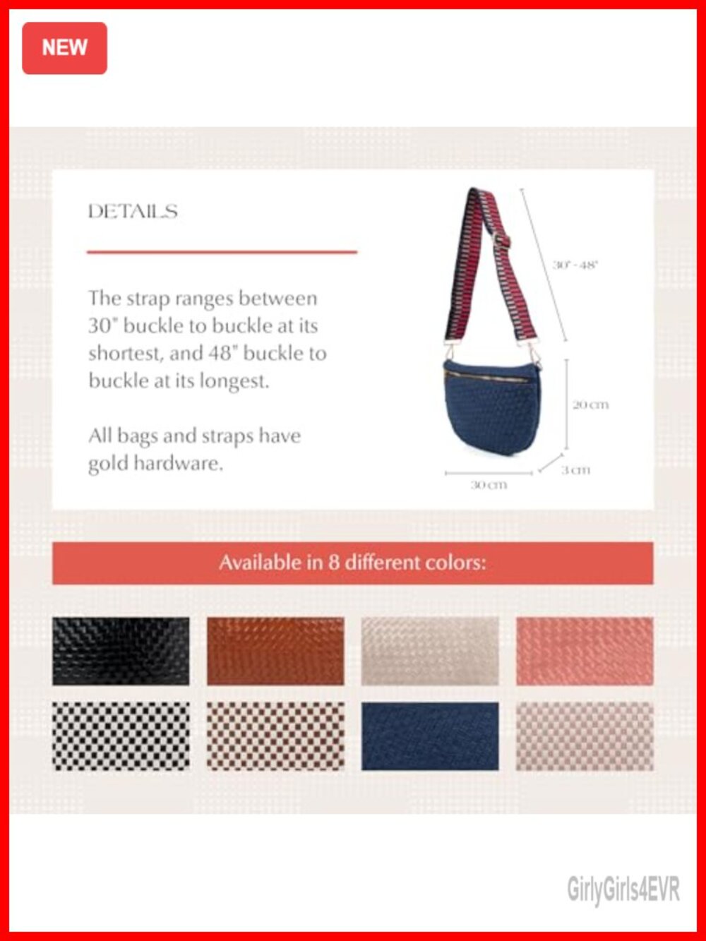 Woven Crossbody Bum Bag with Adjustable Strap Hands-Free Festival Bag - Picture 4 of 6